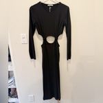Reformation Via Knit Midi Dress NWT Black size Medium Photo 2