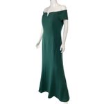 Calvin Klein notched Off The Shoulder Emerald Green Gown size 12 Photo 2