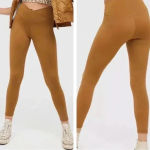 Aerie NEW Offline By  Real Me High Waisted Crossover  Legging in Gold Khaki Photo 0