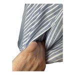 Joy Joy  Dress Women Large Blue White Striped Button‎ Front Tie Waist Shirt NWT Photo 5