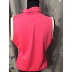 Nike  Golf Dri Fit Large L Hot Pink Sleeveless Polo Partial Zip Photo 2