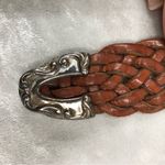 Fossil Vintage  Genuine Leather braided Belt Silver Medallion Concho Western med. Photo 4