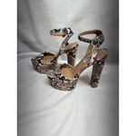 Steve Madden  Women's Snakeskin Platform Ankle‎ Strap Chunky Heel Sandals Shoes Photo 7