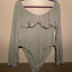 Forever 21 Sage Green Bodysuit Photo 0