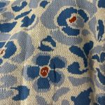 Driftwood Felicia Pullover Sweater Blue Floral Jacquard Knit Size Small Photo 5