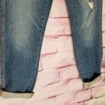 J.Crew  9" VINTAGE STRAIGHT DISTRESSED  RAW ANKLE BLUE WASH JEANS 25 Photo 6