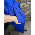 shirt dress royal blue wide belt 1980 Photo 6