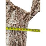 EXPRESS  Women Size XS Animal Print Brown Peach Button Up Shirt (25-2) Photo 4