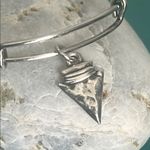 ALEX AND ANI Arrowhead Charm Silver Tone Expandable Bangle Bracelet Photo 1