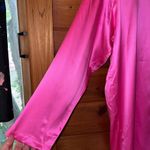 Victoria's Secret Vintage Gold Tag Victoria’s Secret 100% Silk Pink Long Sleeve Top Medium Photo 2
