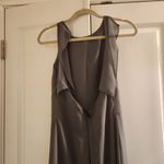 Hayley Paige Occasions  Bridesmaid maxi Dress 5714 Gunmetal Gray long chiffon 2 Photo 9
