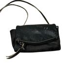 Free People  Distressed Black Leather Mini Crossbody Bag Photo 1
