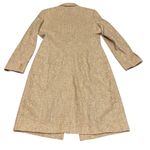 Women's Silk Wool Blend Tan Tweed Overcoat Size 12 Mid Photo 6