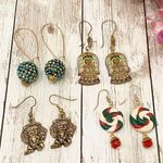 Candy Cane Angel Christmas Earrings Lot Photo 0
