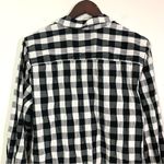 Foxcroft  NYC Germaine Crinkle Buffalo Plaid Black and White Shirt Photo 8