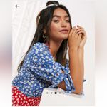 ASOS  DESIGN midi tea dress with tie sleeves in mixed floral print size 2 Photo 2