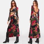 NWOT X Revolve Dresses Weworewhat Cut Out Flocked Velvet Dress Photo 8