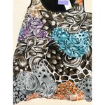 Vivienne Tam Womens Size XS Multi Abstract Asymmetrical Sleeveless Blouse Photo 2