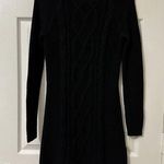 Hollister Dress Black Knit Round Neck Long Sleeve Knitted Dress XS Extra Smal Photo 0