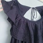 Free People  Hailey Black Ruffle Babydoll Mini Dress Photo 5