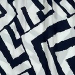 Chico's  Travelers Collection Top Women Medium Navy White Tunic Geometric Boho NWT Photo 5