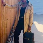 B&S fashion wear woman’s tan trench coat size Large Photo 10