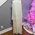 Soft Surroundings Tulipe Tiered 100% Silk Maxi Dress in Marshmallow. Photo 2