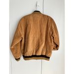 Vintage 80s Suede Leather Bomber Jacket Brown Unisex Mens M / Womens L Classic R Size L Photo 7