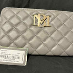 Badgley Mischka  Grey Diamond Quilted Long Wallet Photo 0