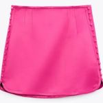 ZARA BNWT  WOMAN BUTTONED SATIN EFFECT SKIRT PINK FUCHSIA Photo 1