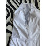 NWT Ted Baker Mesh Panel Halter Top One Piece Swimsuit in White, US 8 White Photo 3