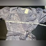 Flounce London puff sleeve maxi wrap dress in light blue satin. Size 8 NWT Photo 11