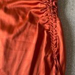 SheIn Burnt Orange Tie “Scrunch” Long Skirt Size XS Photo 4