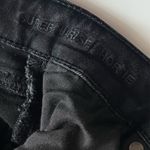 American Eagle • Distressed Washed Black Button Fly Super High Rise Shorties Photo 4