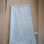 Liz Claiborne  Silk Blend Light Blue Wide Neck Scarf Wrap With Tassels Photo 3