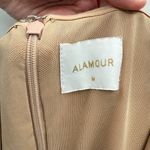 Alamour The Label Jocelina Beige Glitter Strapless Off Shoulder‎ Cape Gown Sz M Gold Size M Photo 7