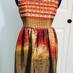 Band of Gypsies  Boho Gold & Red Multicolor Sleeveless Mini Dress Size Medium Photo 0