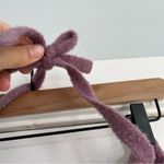 ZARA fuzzy knit mauve purple fitted mini halter dress women’s large sleeveless Photo 6