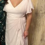 Azazie Blushing Pink Bridesmaids Dress Photo 7