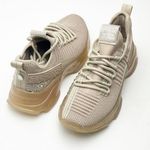 Steve Madden Maxima Blush Bedazzled Rhinestones Lace Up Chunky Sneakers, Size 8 Photo 0