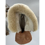 J.Crew Women's Round Toe Faux Fur Lace Up Lug Sole Combat Boots Brown Size 9 M Photo 14