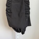 Betsey Johnson Corset Strapless Ruched Mini Dress Y2K Goth Punk Size 2 Party Photo 2