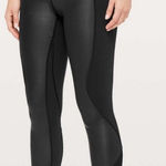 Lululemon  Black Wonder Under Ribbed Panel Leggings Photo 0
