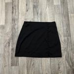 ZARA Satin buttoned side slit black mini skirt Photo 1