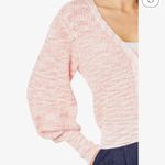 Paige  Bastille cardigan in Bubblegum bishop sleeve knit button down size M Photo 2