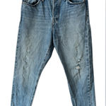 Levi's Levi’s Jeans Women’s Wedgie Icon Ankle White Oak Denim Distressed Button Fly 28 Photo 0