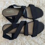 Coach and Four Studded Wedge Sandals‎ Navy Blue Strappy Comfort Size 10 Photo 0