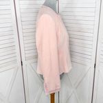 Dress Barn  Embroidered Microfiber BlazerTopper Jacket Open Front Pink Medium Photo 2