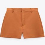 ZARA 2 piece Tangerine Tied Crop Blazer and Skort Photo 10