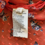 Free People Flowers In December Blouse Top Women's S Red boho Cottagecore sheer Photo 12